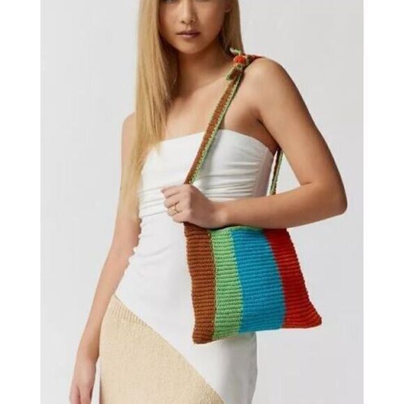 Urban Outfitters/Free People Multicolor Tori Soft Crochet Cotton Hobo Bag - Picture 7 of 7